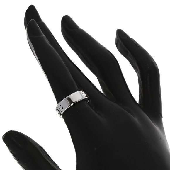 Hermès Eclipse Ribbon #49 Ring, 18K White Gold, Women's, HERMES - Picture 6 of 7